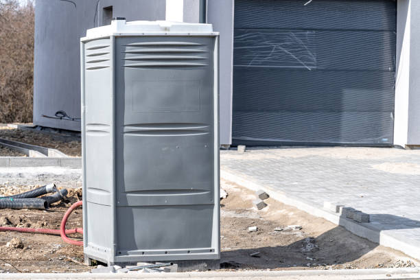mobile toilet on the construction site. High quality photo